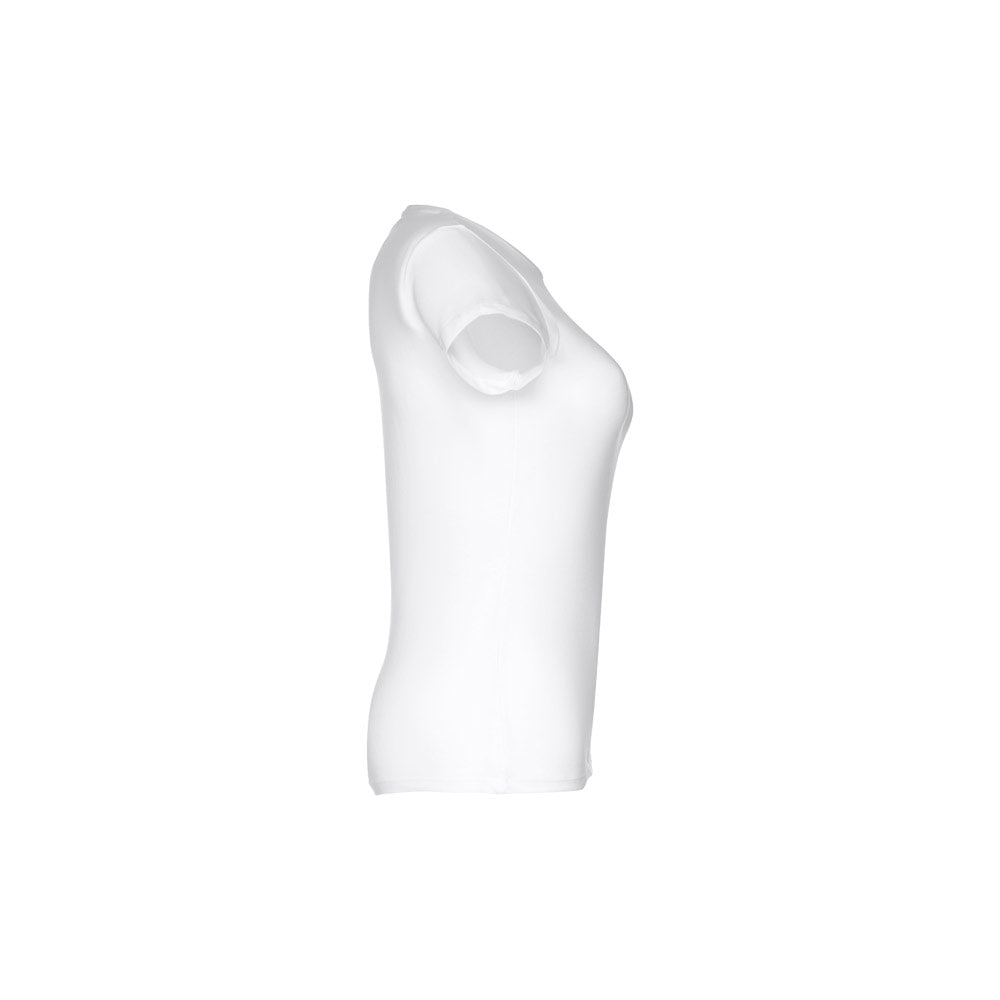 THC SOFIA WH. T-shirt cintada para senhora em algodão. Cor branca