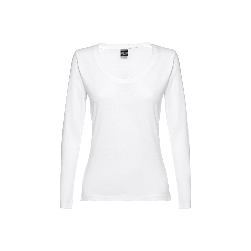 THC BUCHAREST WOMEN WH. T-shirt cintada de manga comprida para senhora