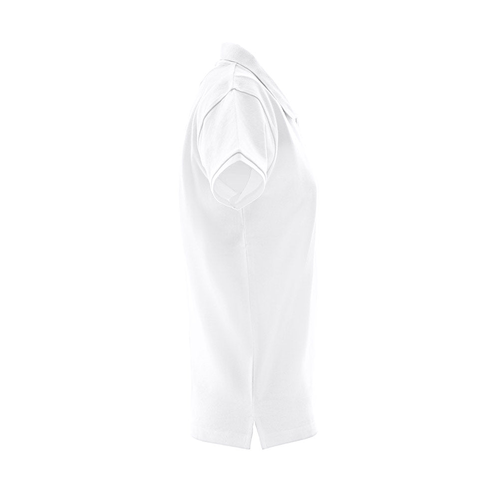 THC MONACO WOMEN WH. Polo de manga curta para mulher em algodão cardado