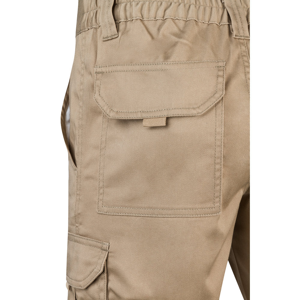 VL HEBE. Bermudas stretch multibolsos (240g/m²), em algodão (46%), EME (38%) e poliéster (16%)