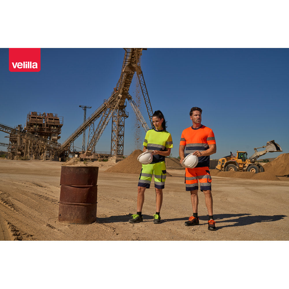 VL HADES. Bermudas bicolor multibolsos (210g/m²), em algodão (20%) e poliéster (80%)