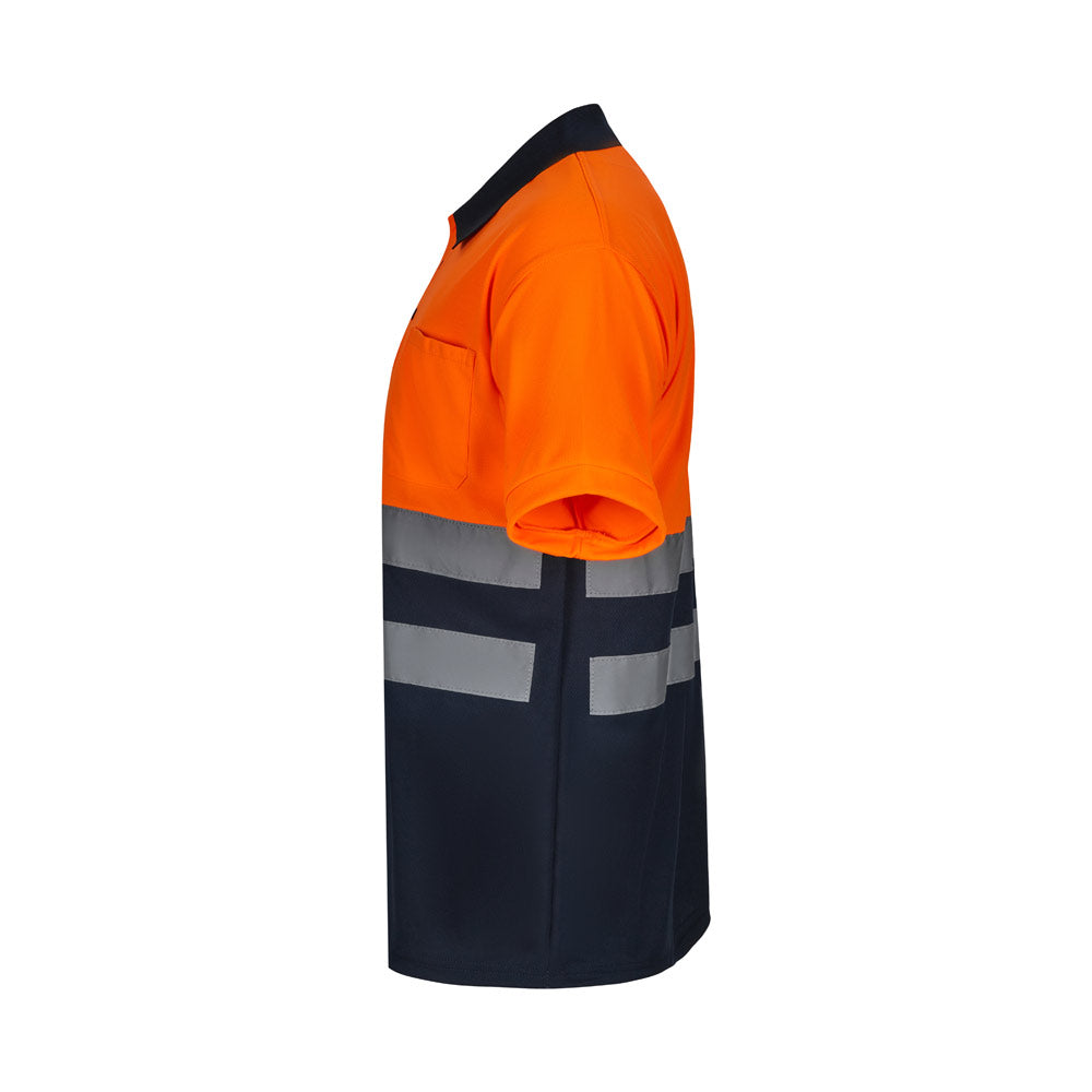 VL FORTUNA. Polo bird-eye (140g/m²) de manga curta, em poliéster (100%)