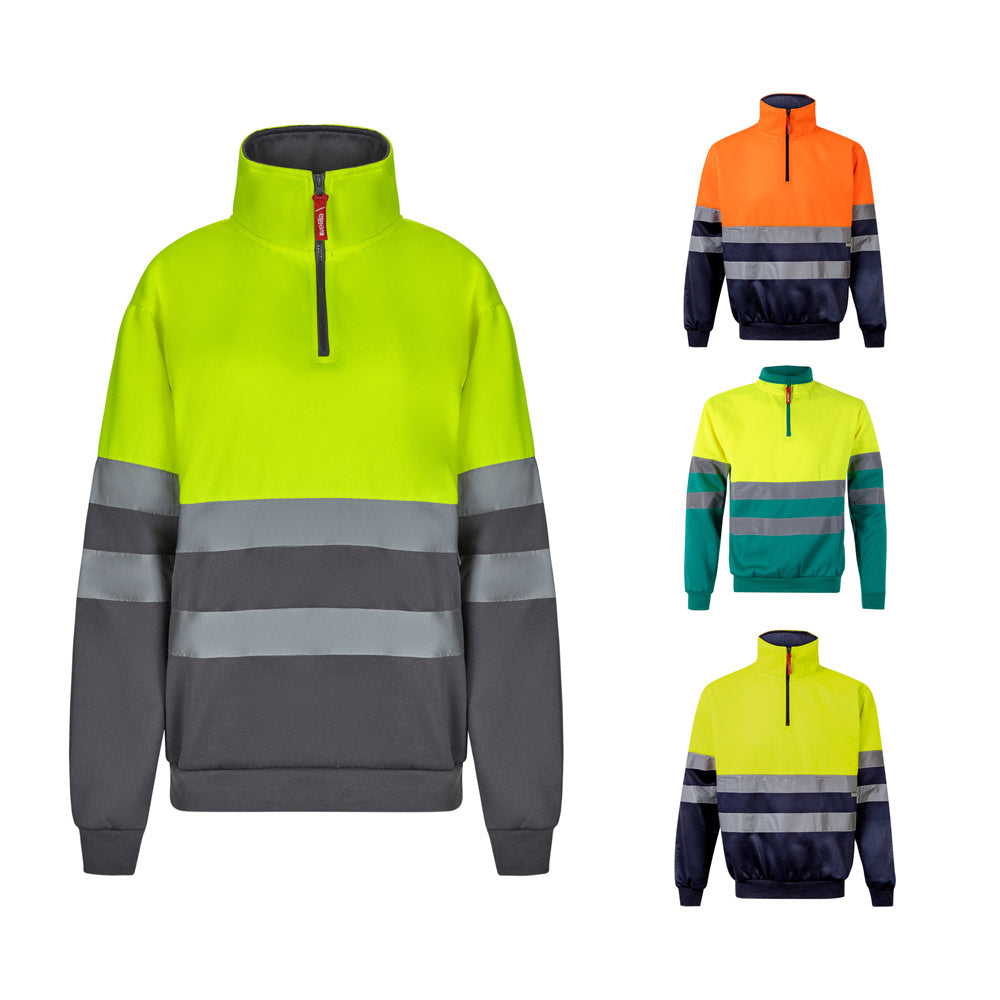 VL THOR LARGE. Sweatshirt bicolor (300g/m²) em felpa de poliéster (100%)