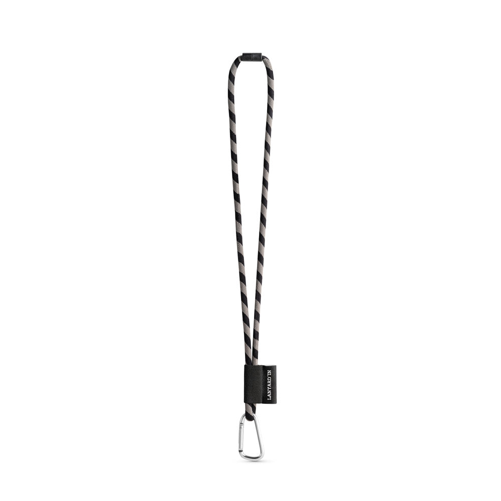 SET Lanyard TUBE Long (Ø 7 mm) com Mosquetão D-Shape 55 mm e Fecho de segurança Ø 7 mm