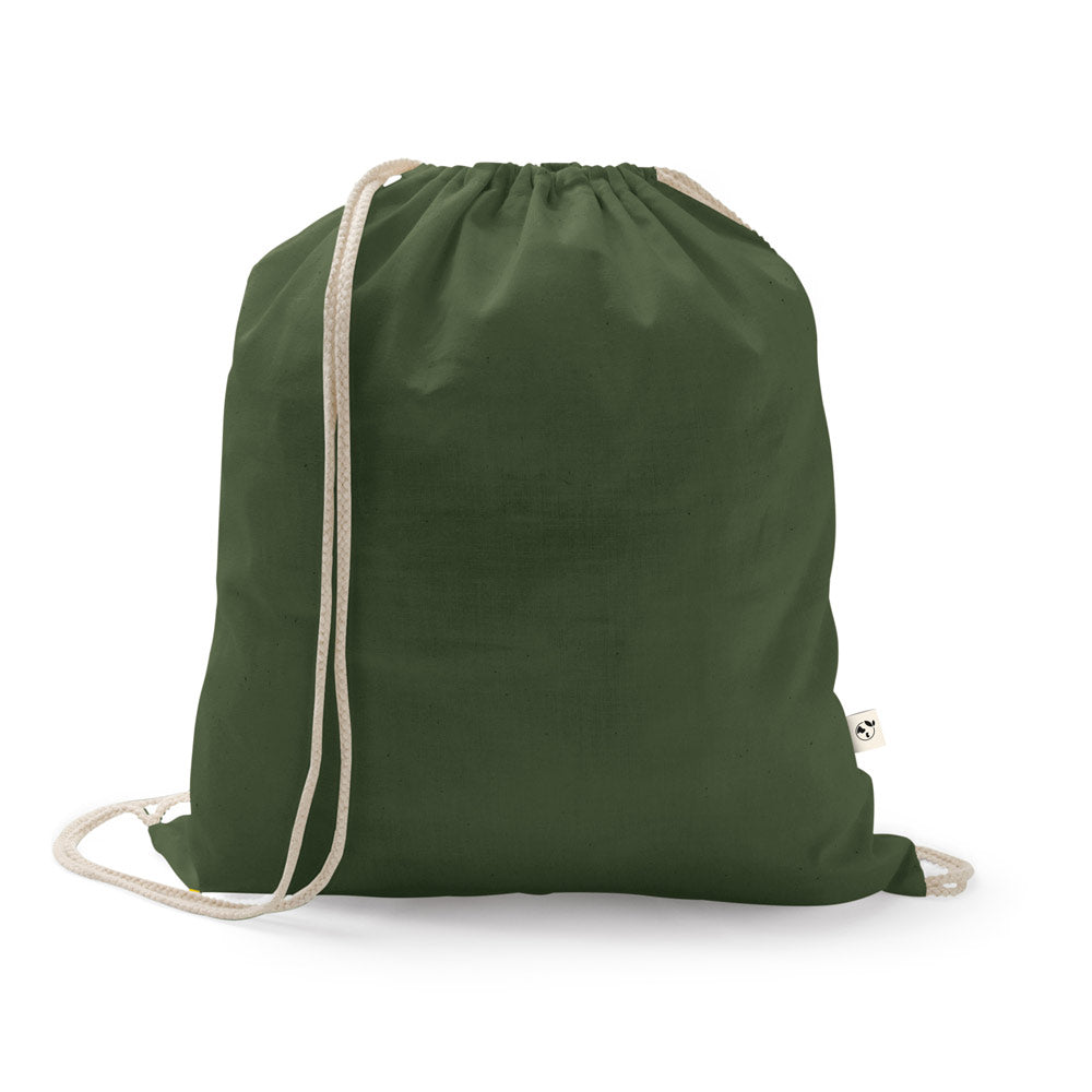 ISTANBUL. Saco tipo mochila em algodão reciclado (70%) e poliéster (30% rPET) (150 g/m²)