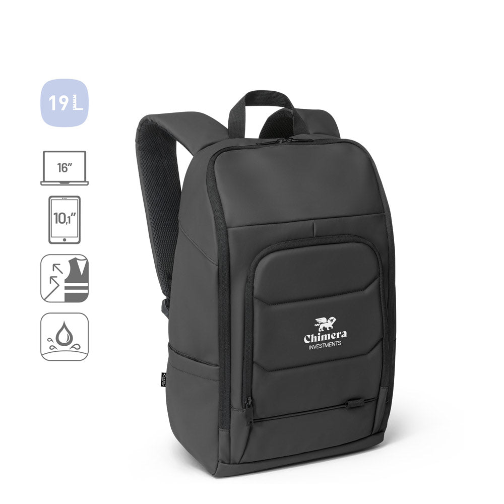 TOULON. Mochila para notebook em 600D poliéster reciclado de alta densidade com resistência à água 16"