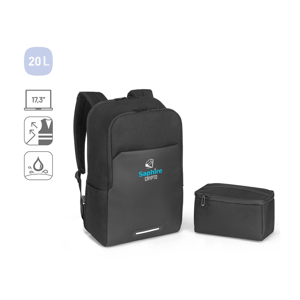 BELFAST. Mochila 2 em 1 com bolsa térmica incluída que permite a sua utilização em conjunto ou separado