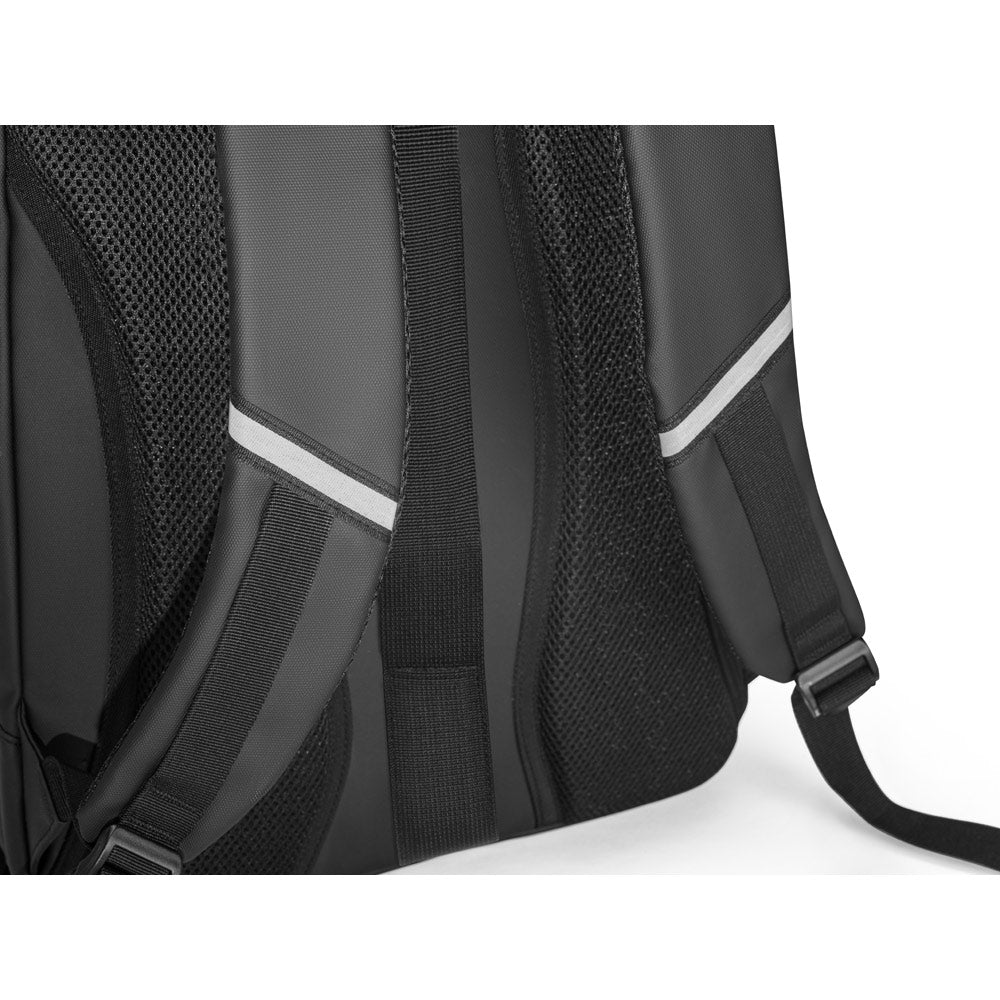 KAMPALA. Mochila para computador portátil em poliéster reciclado 900D de alta densidade, com revestimento resistente à água e forro em poliéster reciclado 210D 17'3"