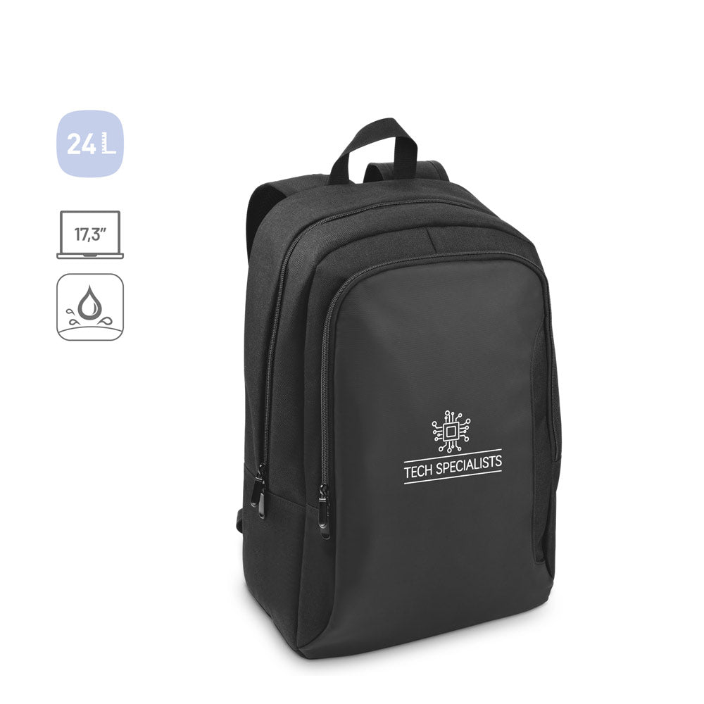 DRAMMEN. Mochila para computador portátil em poliéster reciclado 600D de alta densidade
