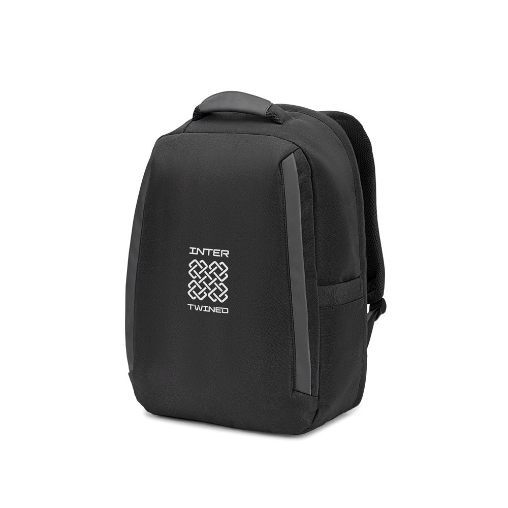 YANGON BPACK. Mochila antirroubo, em sarja com revestimento repelente à água e poliéster reciclado 600D, para computador portátil 17'3"