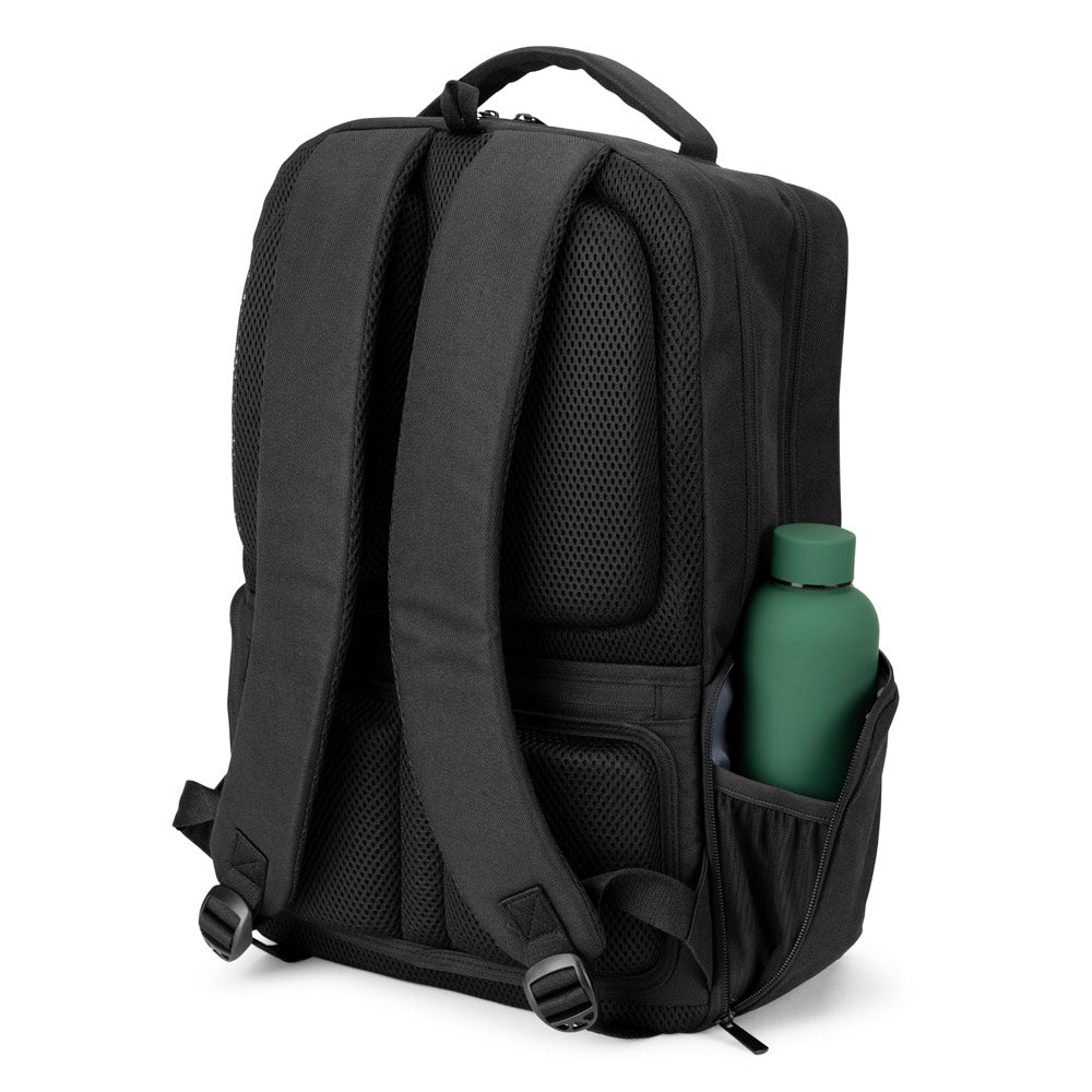 COPENHAGEN. Mochila em twill reciclado repelente à água com dois bolsos frontais de grande dimensão 17'3"