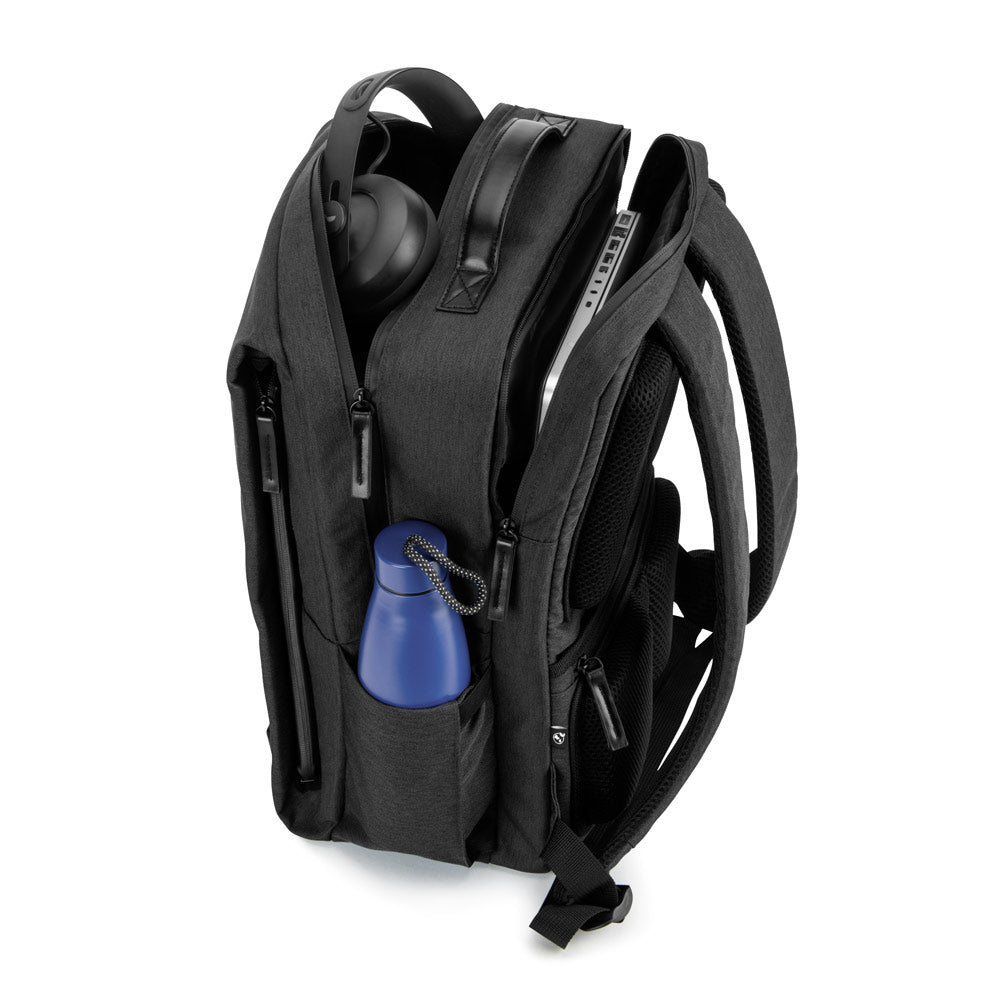 GLASGOW. Mochila para computador portátil (17") em poliéster reciclado de alta densidade 600D (20L)