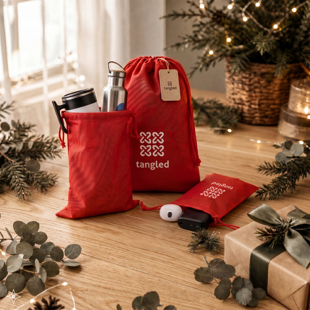 GIFT BAG L. Saco grande tipo mochila em non-woven (60 g/m²)