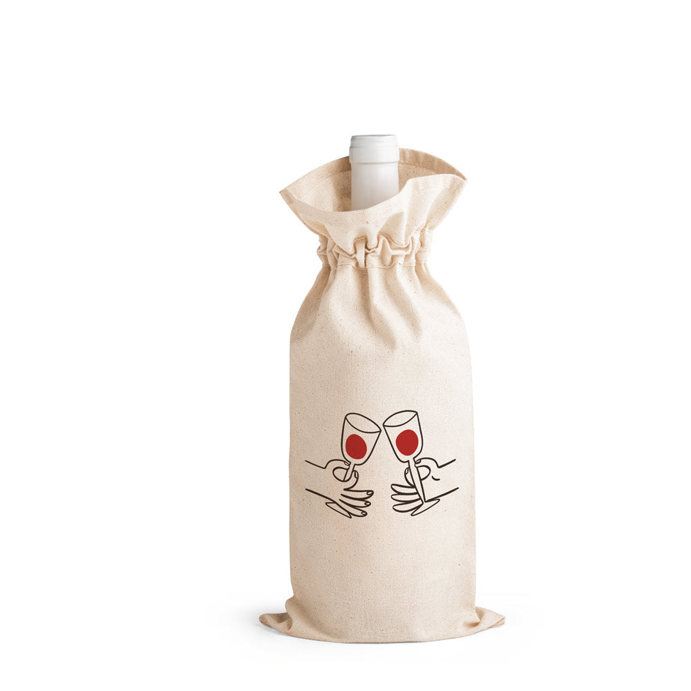 JEROME. Saco para garrafa 100% algodão (180 g/m²)