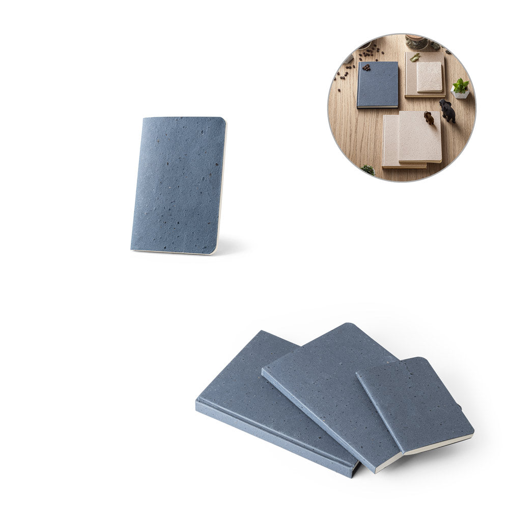 COFFEEPAD SOFT. Bloco de notas A6 com capa flexível fabricada a partir de restos de cascas de café (65%)