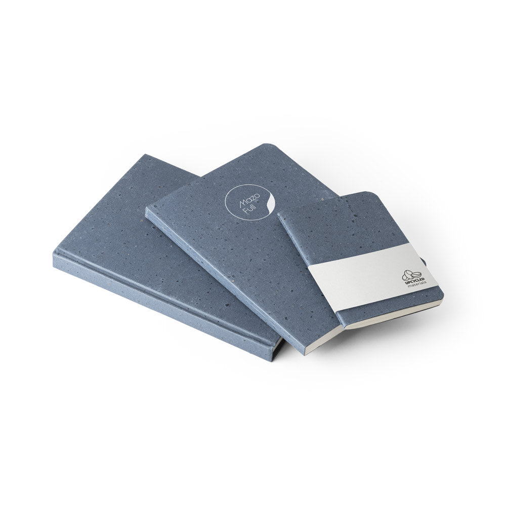COFFEEPAD RIGID. Bloco de notas A5 com capa rígida fabricada a partir de restos de cascas de café (65%)