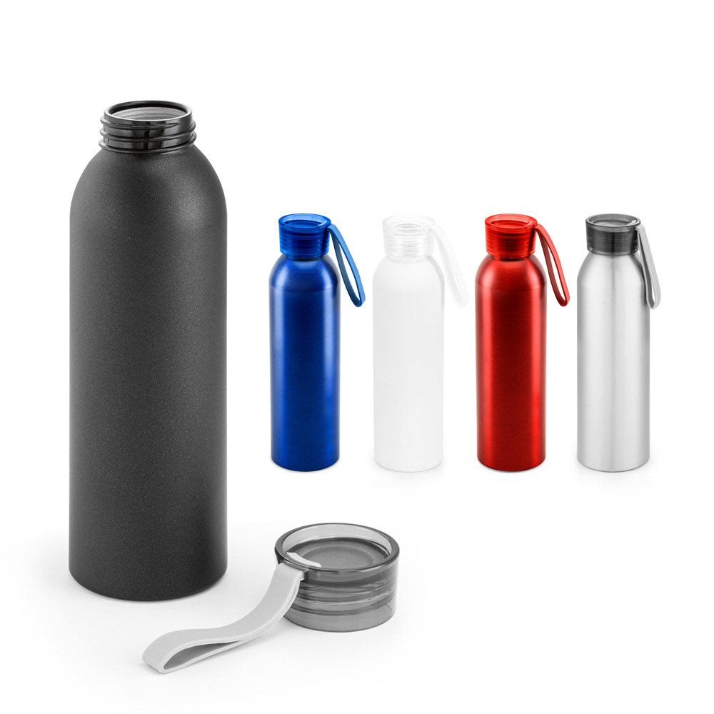 RIO. Garrafa em alumínio reciclado (100% rAL) com tampa em PP 600 mL