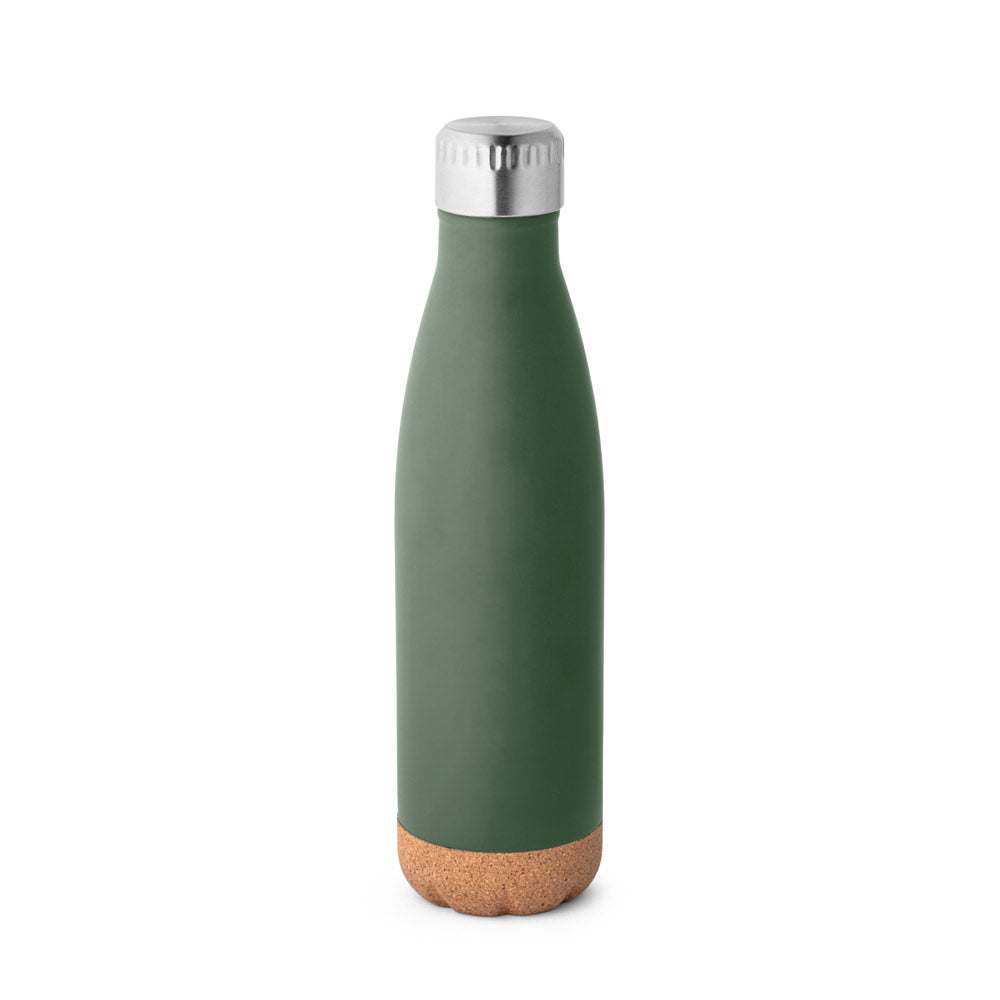 SOLBERG. Garrafa térmica em aço inoxidável e base em cortiça 560 mL