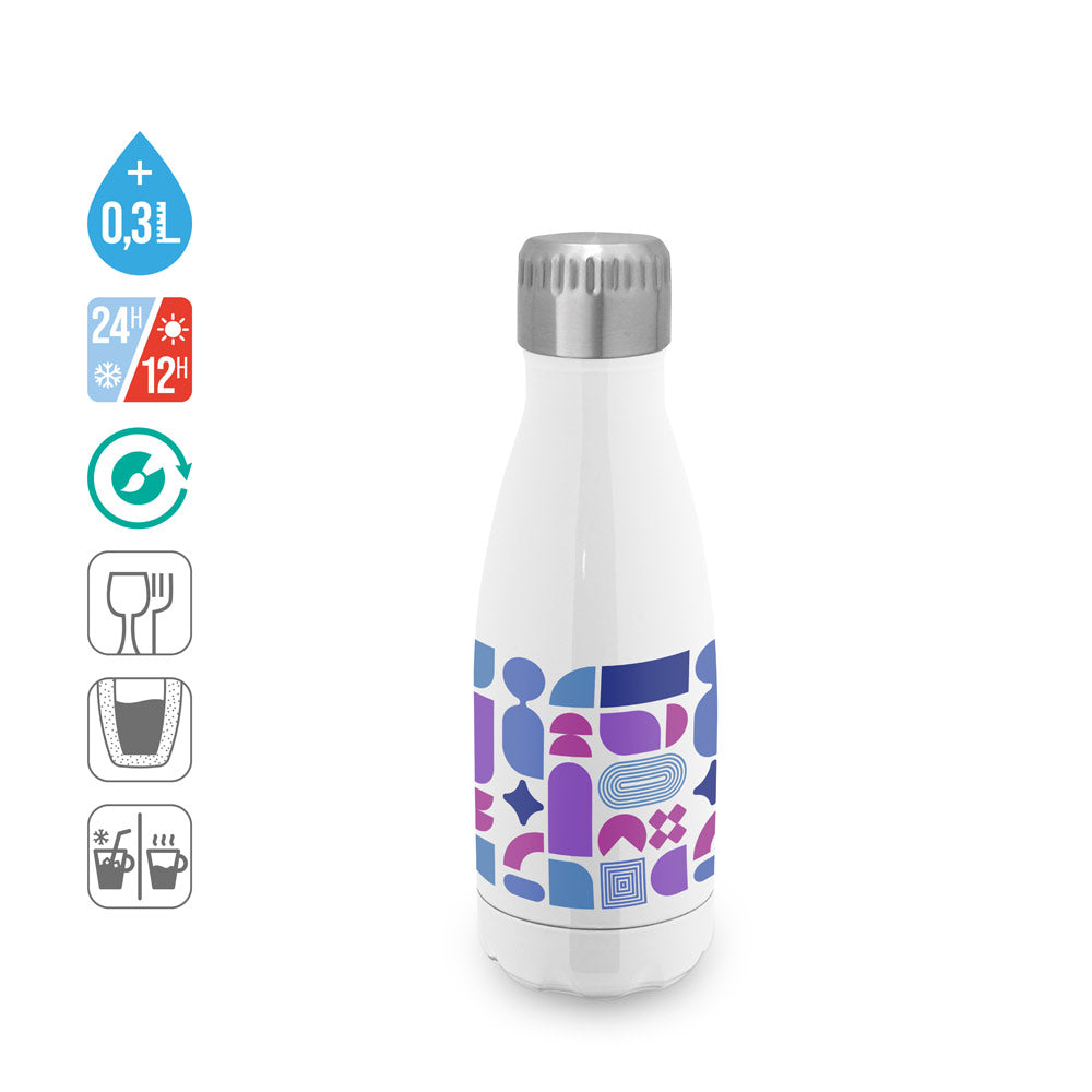 AMORTI S. Garrafa para sublimação em aço inoxidável 380 mL