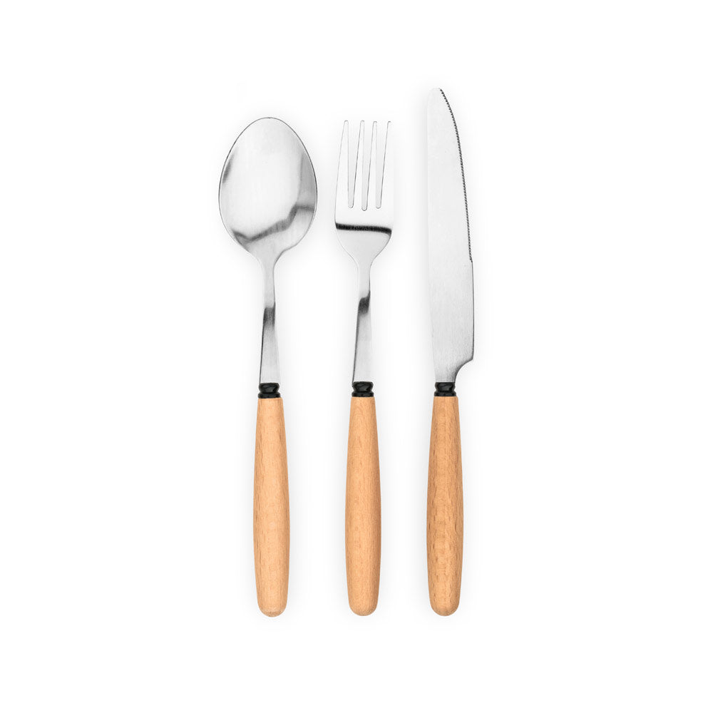 BOULUD. Conjunto de 3 peças em madeira de acácia