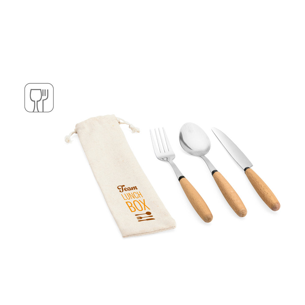 BOULUD. Conjunto de 3 peças em madeira de acácia