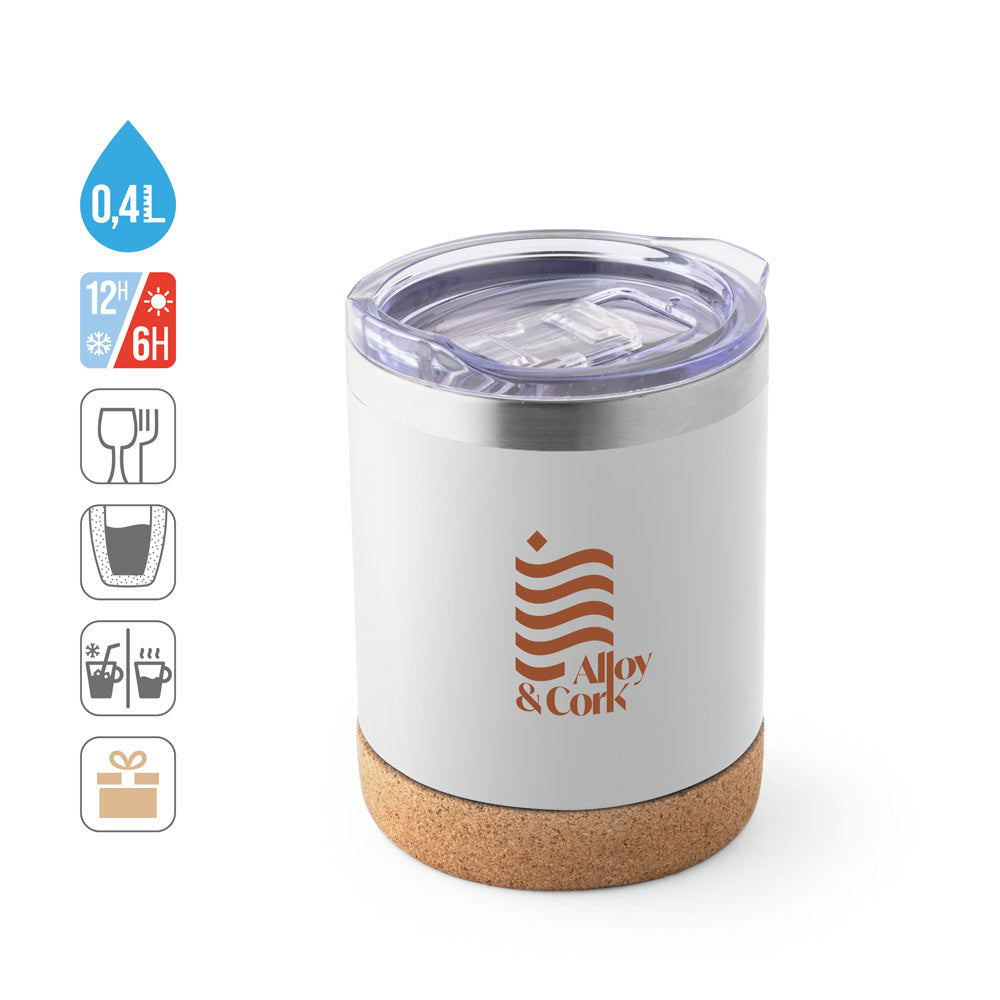 SOLBERG TUMBLER. Copo de viagem em aço inoxidável 400 mL