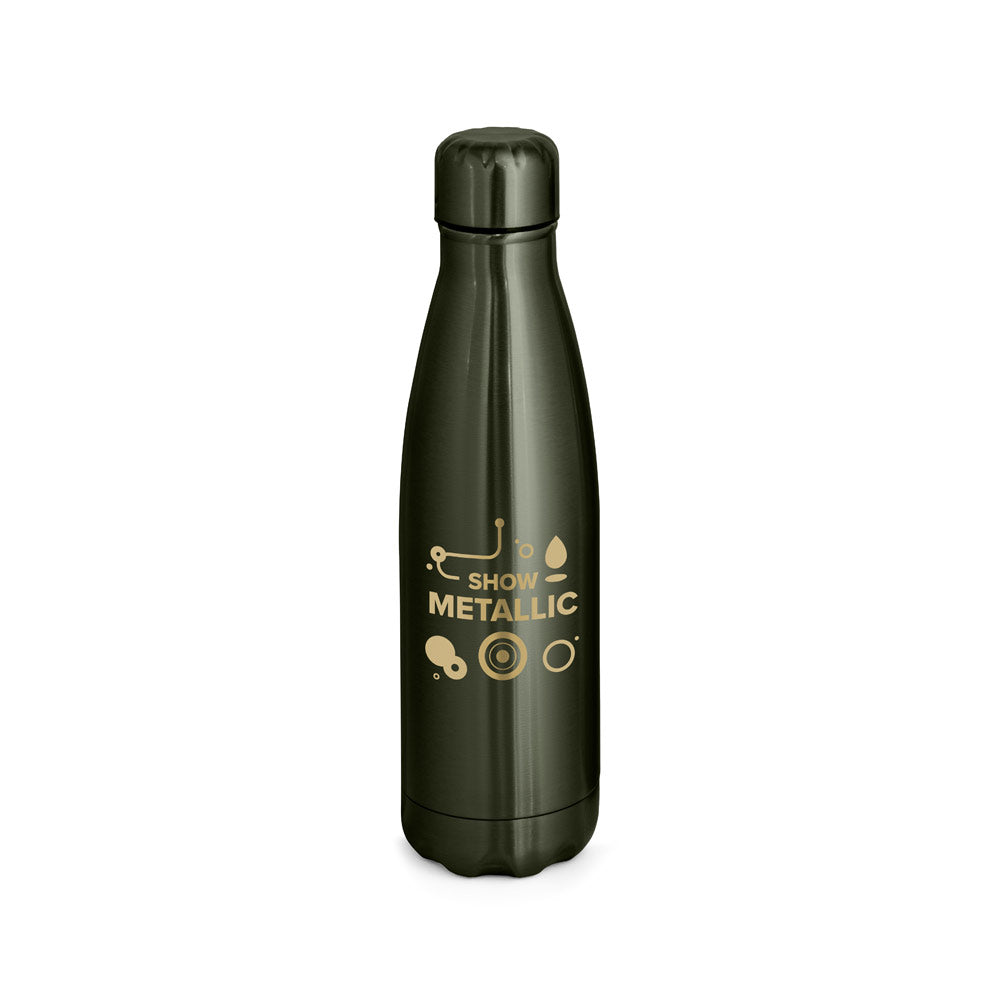 SHOW METALLIC. Garrafa em aço inoxidável com acabamento mate metálico 510 mL