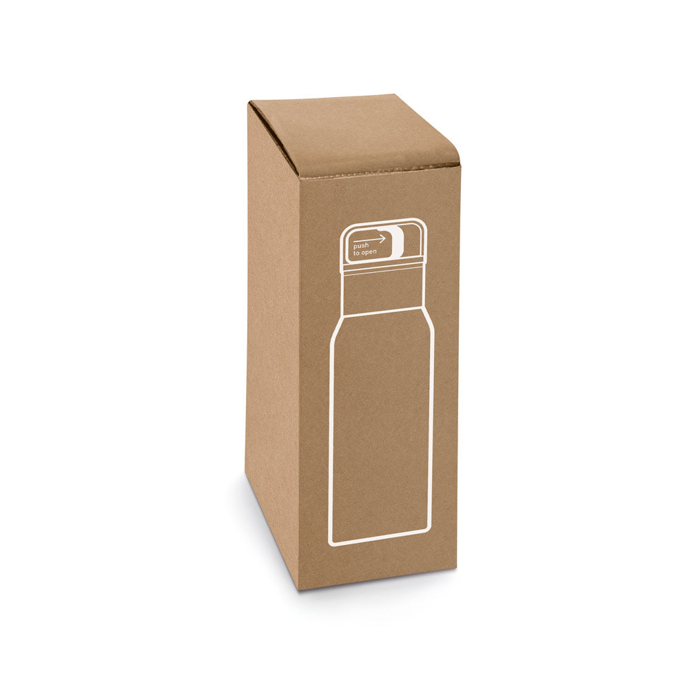NICKLAUS. Garrafa em aço inoxidável (91% reciclado) com parede dupla isolada a vácuo 590 mL