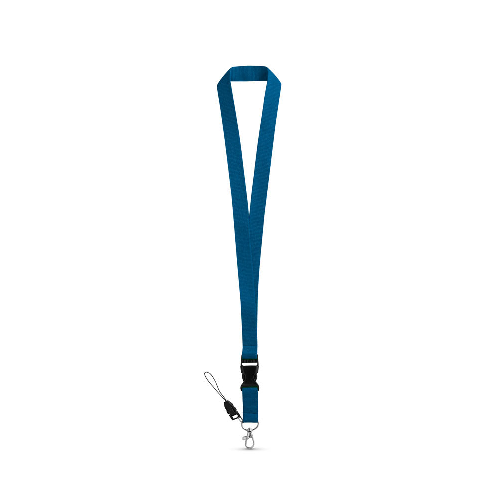ANQUETIL. Lanyard em poliéster com mosquetão em metal