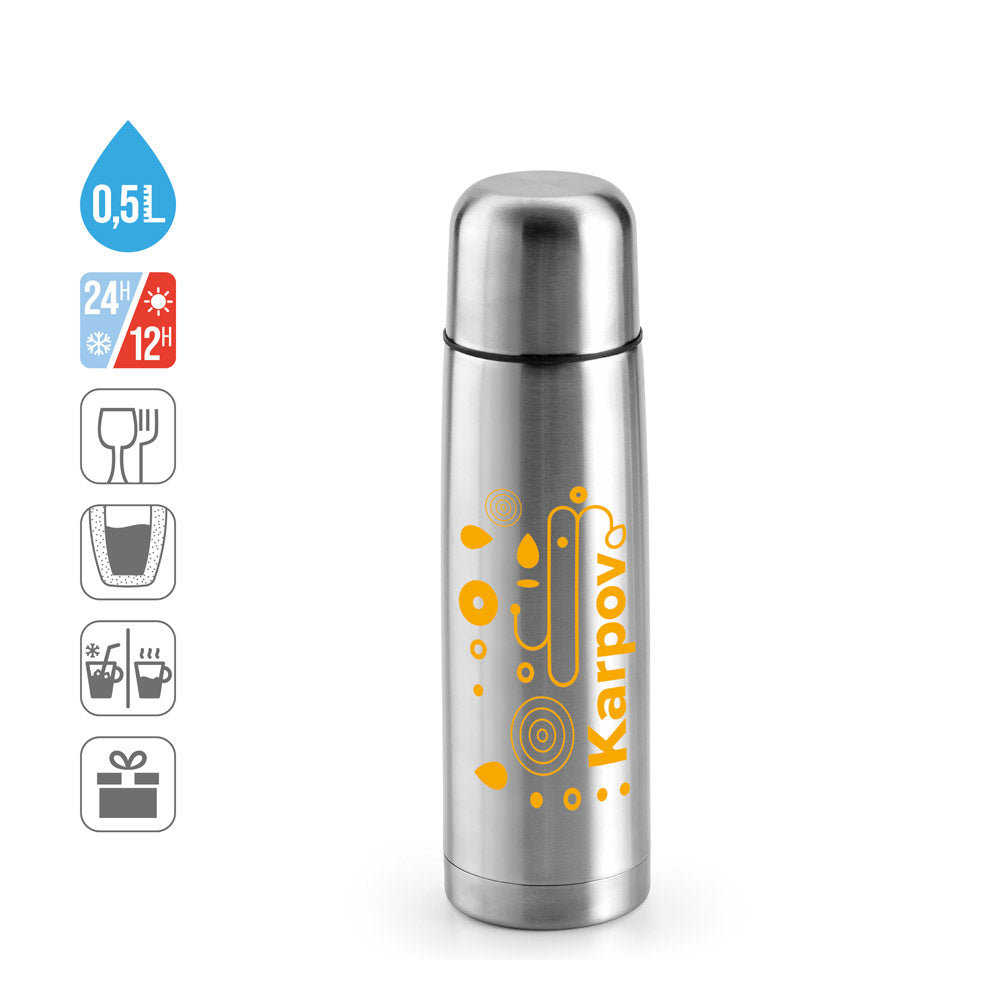 KARPOV. Garrafa térmica em aço inoxidável 500 mL
