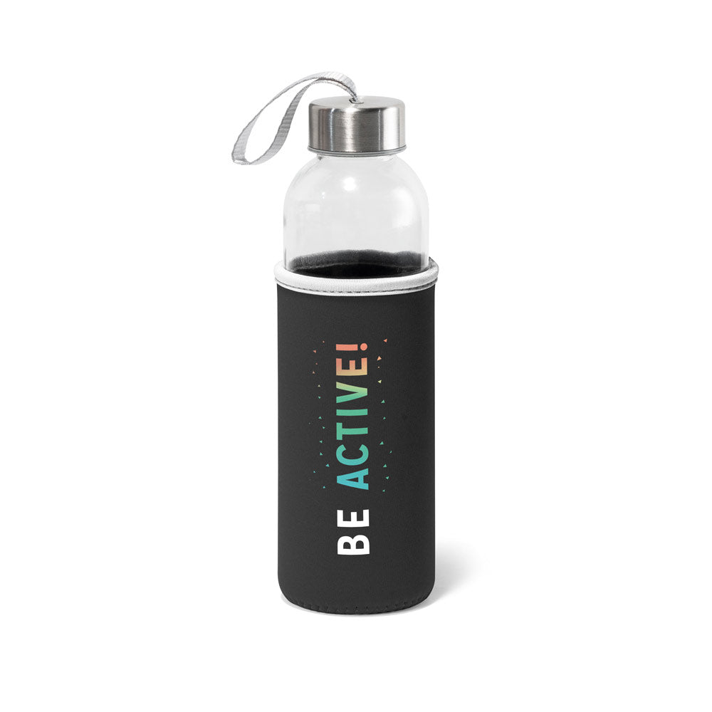 RAISE. Garrafa de desporto em vidro e aço inoxidável 520 mL