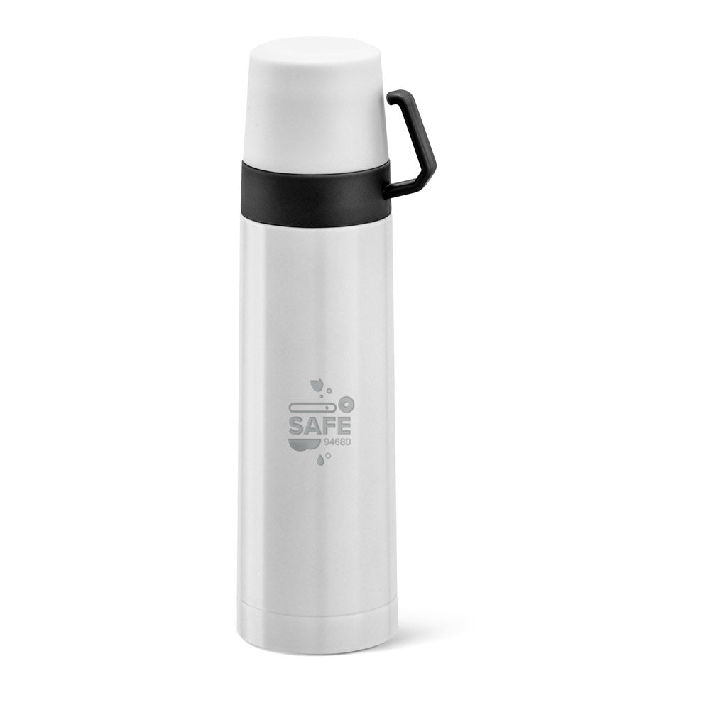 SAFE. Garrafa térmica em aço inoxidável e PP 490 mL