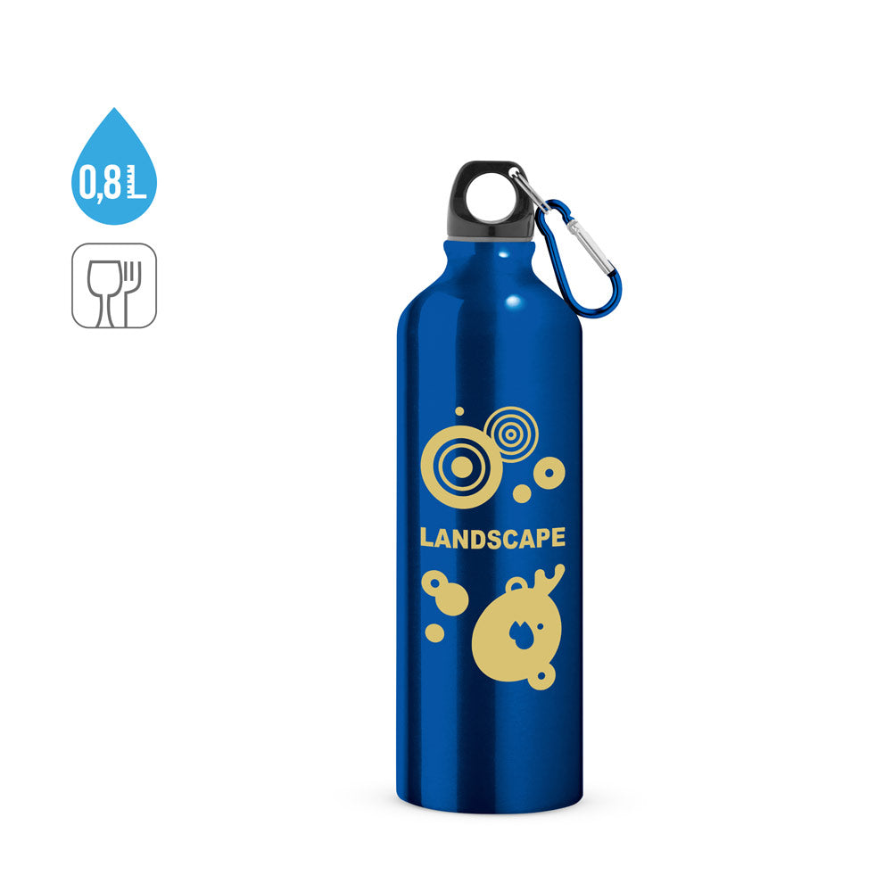 LANDSCAPE L. Garrafa de desporto em alumínio com mosquetão 800 mL