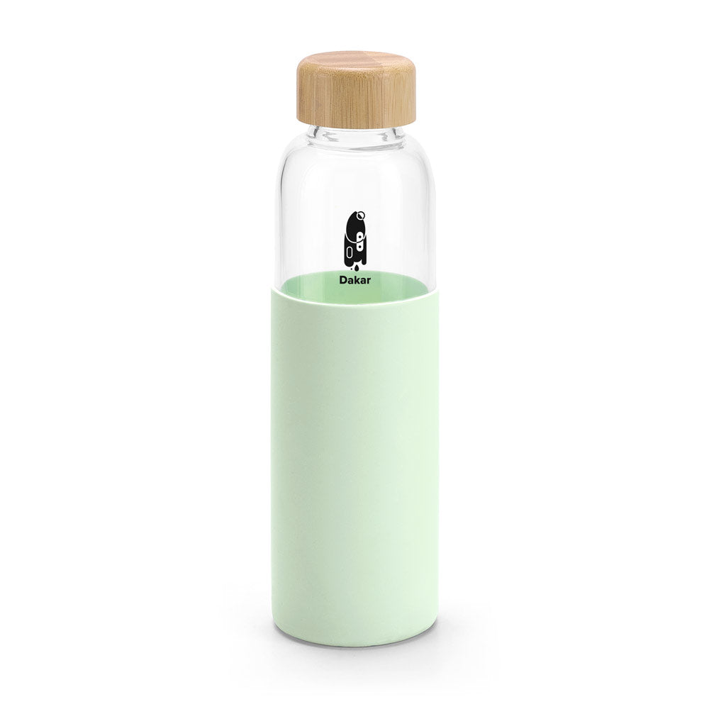 DAKAR. Garrafa em vidro borossilicato e bambu 600 mL