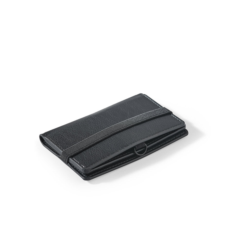 GLENN. Porta-cartões em PU com fecho elástico