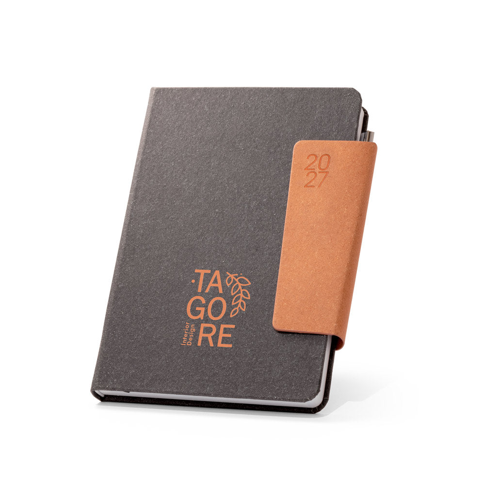 TAGORE A5. Agenda A5 em pele (58% reciclada)