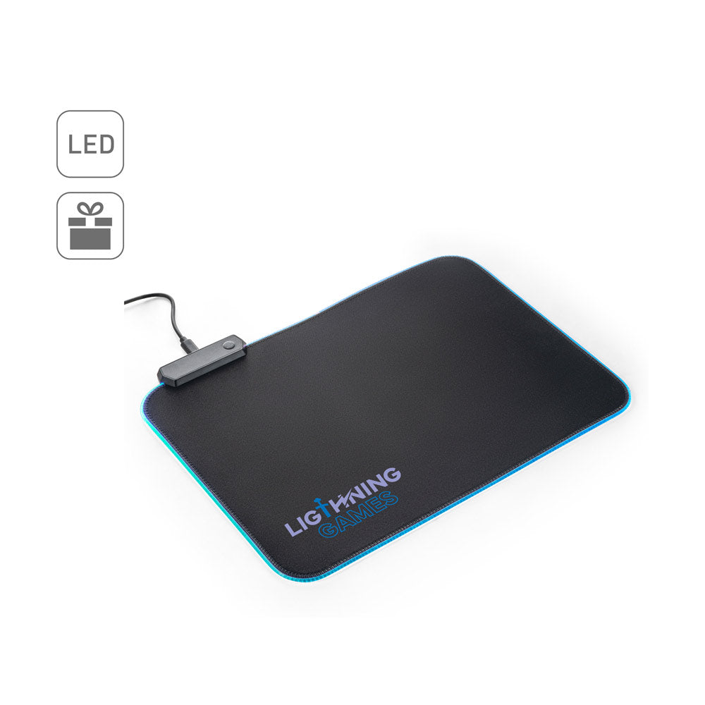 THORNE MOUSEPAD RGB. Tapete para rato gaming com luzes LED RGB em poliéster