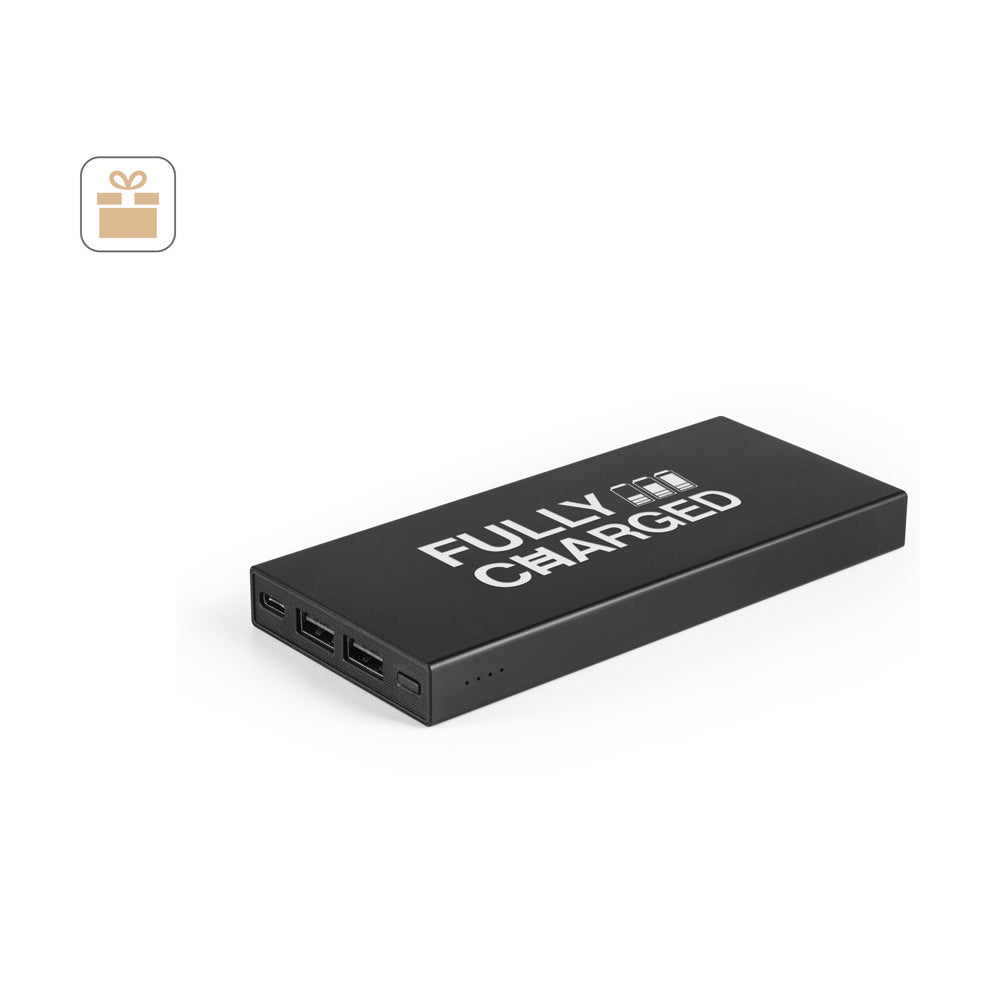 DOROTHY 10. Power bank 10'000 mAh em alumínio reciclado (100% rAL)