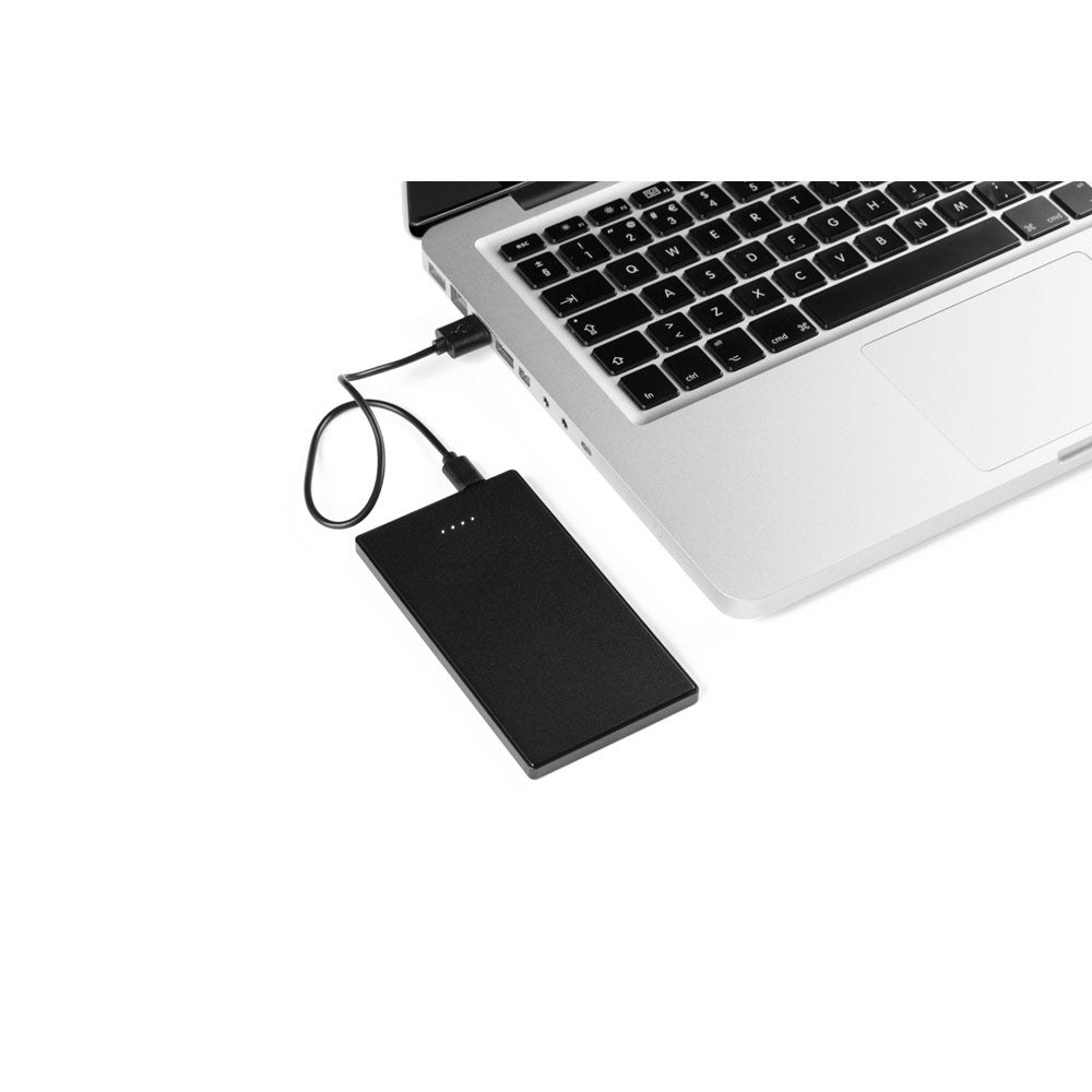 DENNING. Power bank 5'000 mAh slim em aço inoxidável
