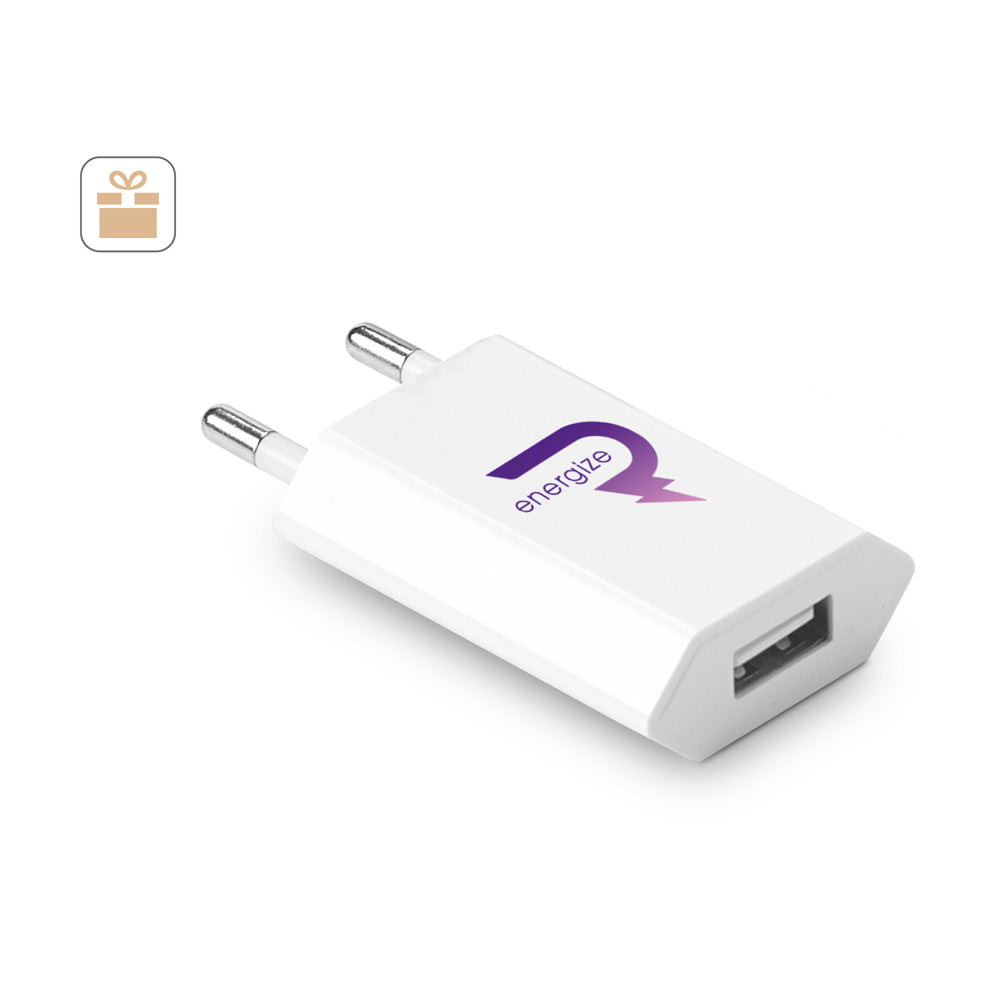 WOESE. Adaptador de corrente USB-A 5W em ABS reciclado (100% rABS)