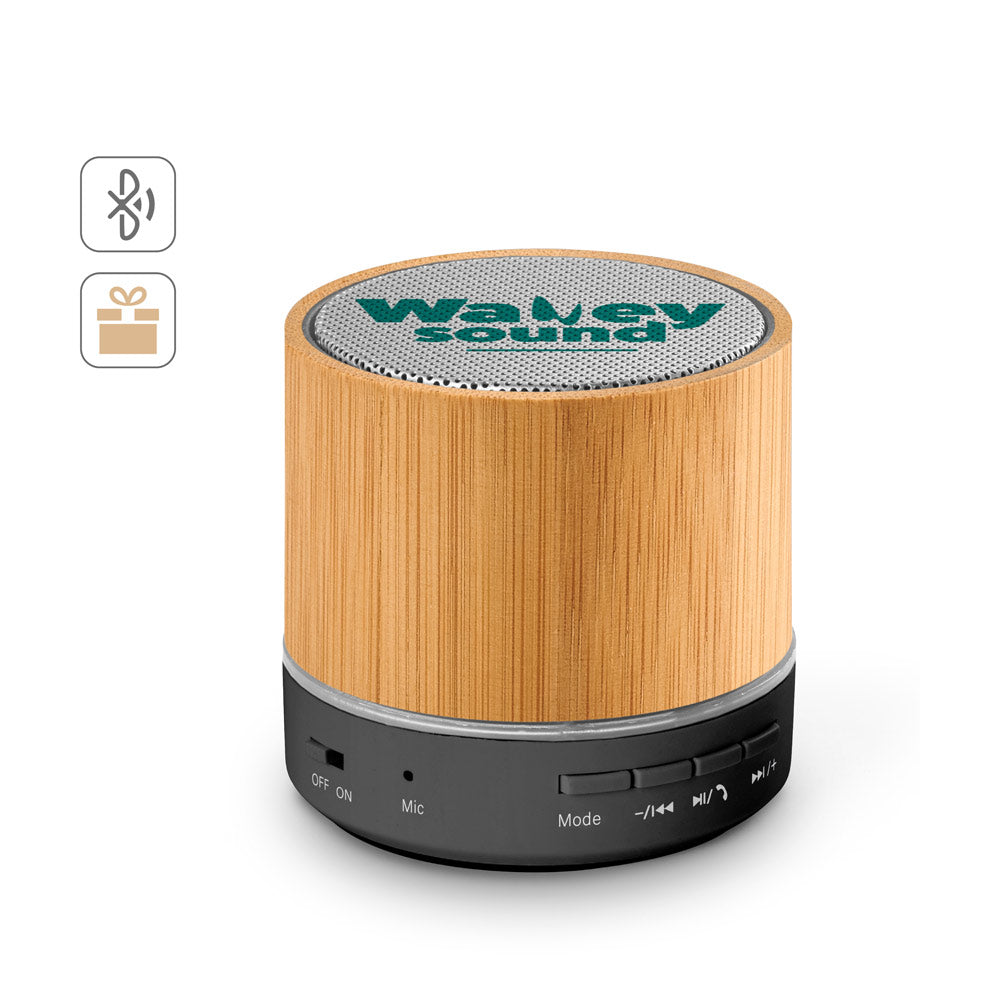 RE-GLASHOW. Coluna de som portátil de 3W com 4h30m de autonomia em ABS reciclado (100% rABS)