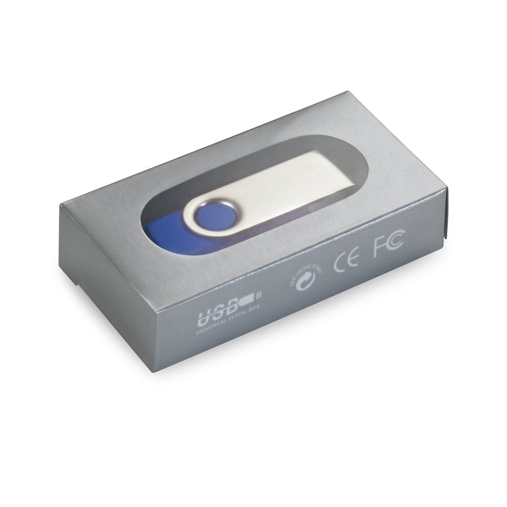 CLAUDIUS 32 GB. Pen Drive USB de 32 GB com clipe em metal