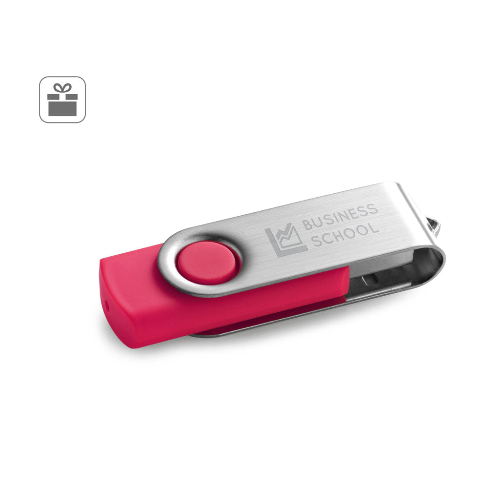 CLAUDIUS 4GB. Pen Drive USB de 4 GB com clipe em metal