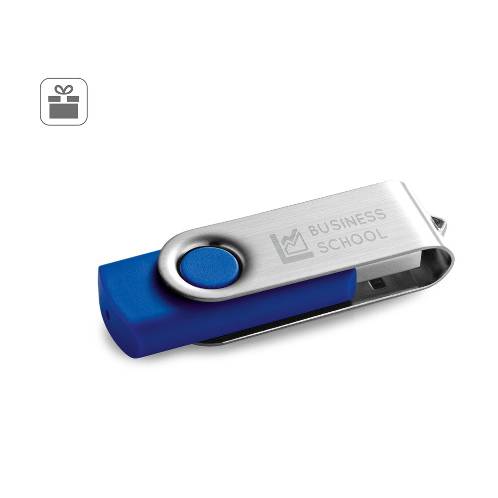 CLAUDIUS 4GB. Pen Drive USB de 4 GB com clipe em metal
