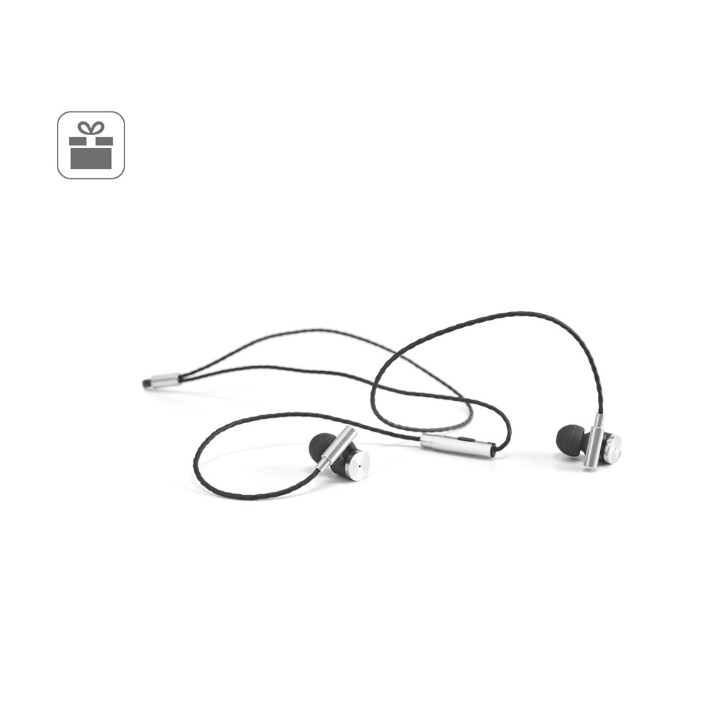 VIBRATION. Auriculares com microfone em metal e ABS