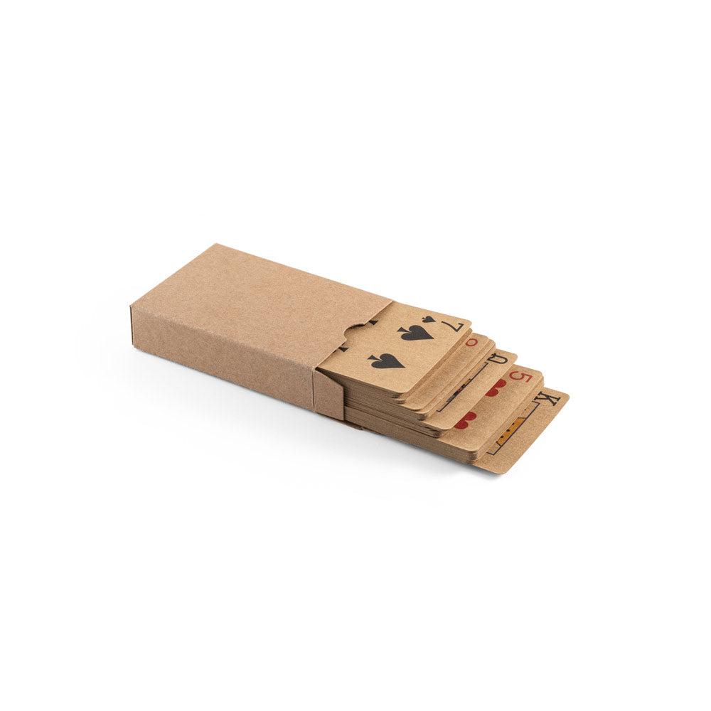 FISCHER. Baralho de 54 cartas clássicas em papel kraft, feitas de um material certificado FSC™ e outros materiais controlados