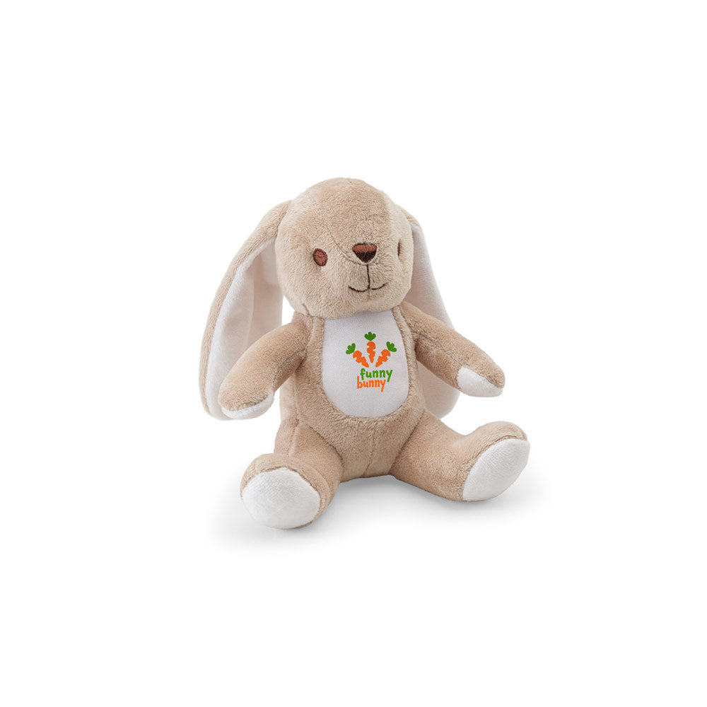 BUGS. Peluche em poliéster em formato de coelho, com tecido adequado para personalização