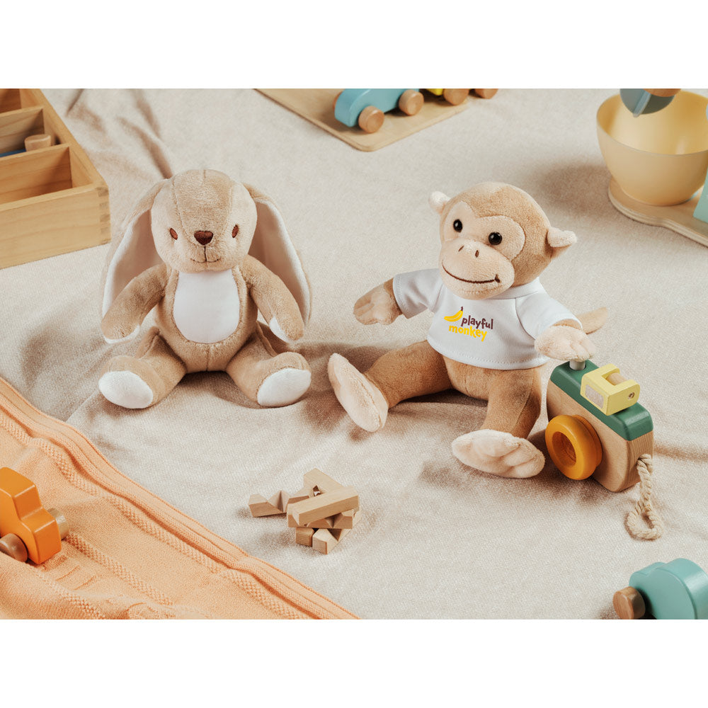 MONKY. Peluche em formato de macaco com t-shirt