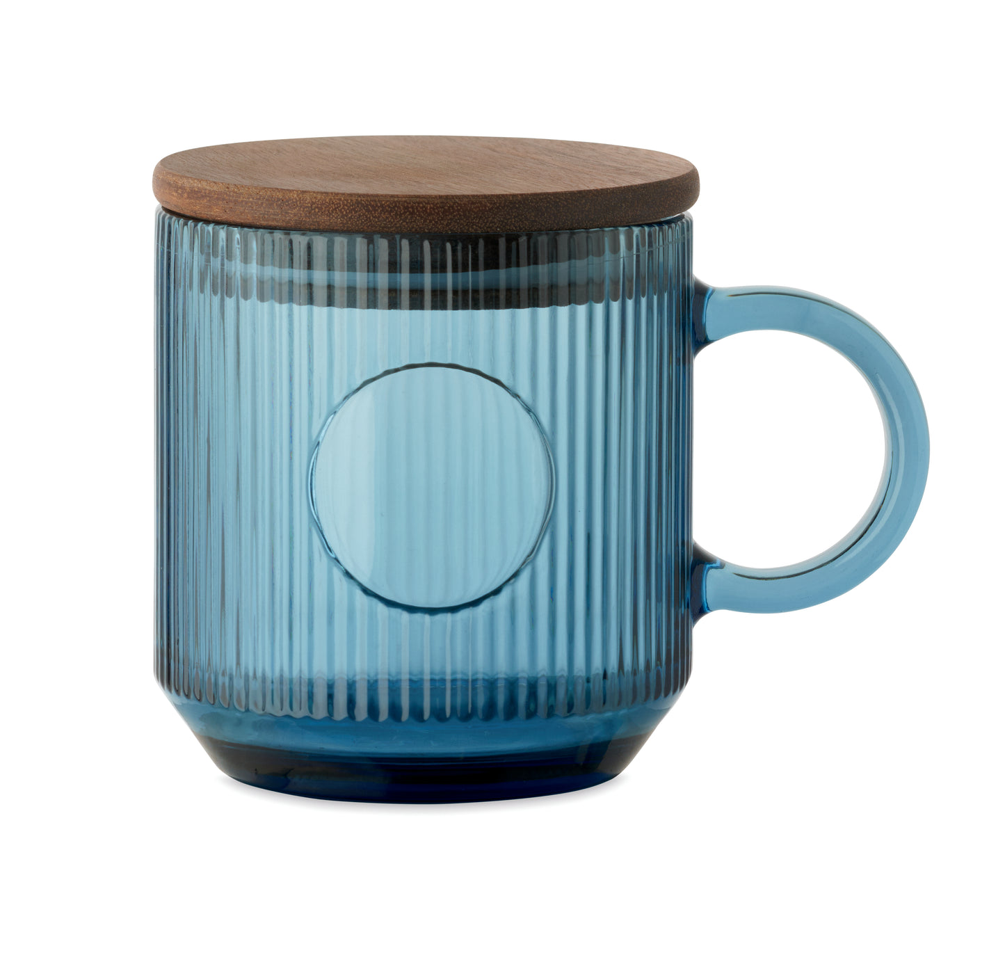 Caneca De Vidro Canelado 300Ml