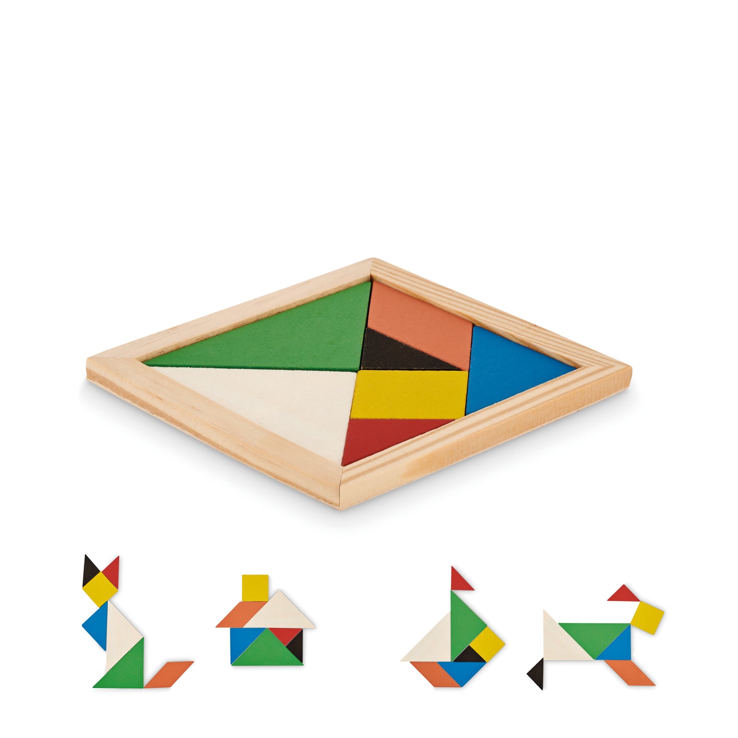 Puzzle Tangram Em Madeira